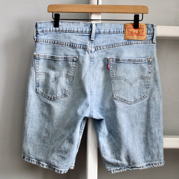 Levi's Men's 511 Light Blue Wash Denim High Waisted Dad Shorts 10" Inseam SZ 34 - Picture 2 of 4